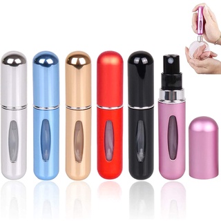 6PCS Atomizador Perfume Recargable, Mini Spray de Perfume Portátil, Botella Vacío Pulverizador Viaje 5ml (A)