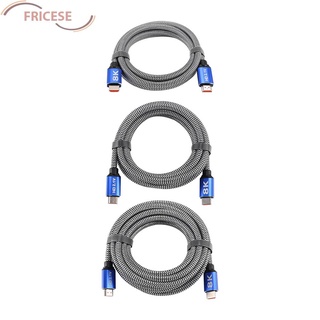 Fricese Cable compatible con HDMI 8K 60Hz Ultra HD HDR 48Gbps HDMI compatible macho a macho Cable de vídeo