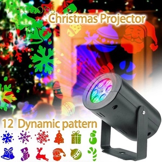 Allgoods proyector De luces Led De 12 colores impermeables con forma De 12 colores Para decoración De fiestas navideñas/interiores y exteriores
