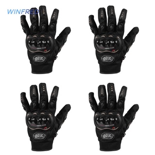 [disponible Winfred]guantes de motocicleta dedo completo protectores de moto de carreras negro