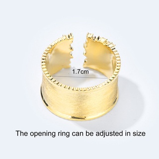 yuerwuy anillo de dedo agradable a la piel ajustable cobre brillante apariencia joyería anillo abierto para novia (5)