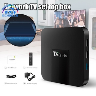 TX3 Mini Smart TV Box WiFi Home Media Player HD Digital Con Control Remoto De Decodificador Para El Hogar