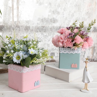 shijiag - cesta de flores de color brillante, antideslizante, madera, antideslizante, antideslizante, diseño de flores