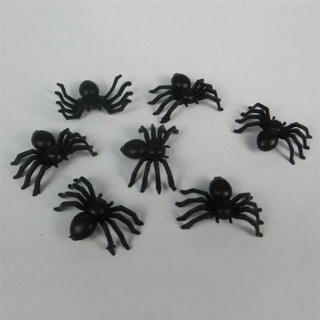 50 piezas de simulación de plástico flexible arañas broma juguete regalos de halloween (8)