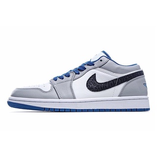 Nike 553558-103 Air Jordan 1 Bajo True Azul 2014 Zapatos De Baloncesto vfPB