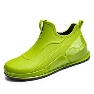 Moda Antideslizante Botas De Lluvia De Los Hombres De Tubo Corto Impermeable Zapatos Exterior Desgaste Bota De Agua (5)