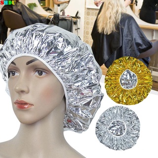 [SHDU] Gorra De Ducha De Aislamiento Térmico De Papel De Aluminio Sombrero Elástico Gorro De Baño Para Las Mujeres Salón De Pelo