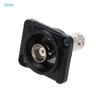 cheer D-Type Double BNC Plug Connector Chassis Panel Mount Adapter Audio Monitoring Parts