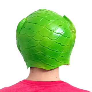 Deicy divertido disfraz de Cosplay Unisex adulto mujeres hombres fiesta verde pescado cabeza máscara 0806