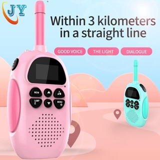 Portátil Mini niños transceptor niños Walkie Talkie recargable 3KM rango UHF Radio cordón Interphone juguete para niña regalo 2pcs