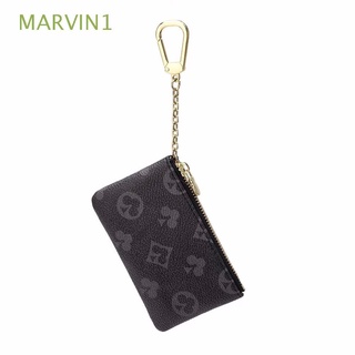 marvin1 clásico monedero pequeño monedero mini bolso decorativo bolsa de cuero cremallera monedero impreso flor impresión moneda bolsillo llavero bolsa/multicolor