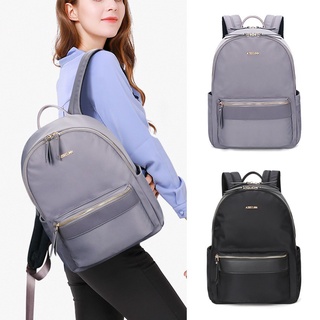 [en Stock mochila de moda femenina mochila de Nylon de las mujeres de negocios de 14 pulgadas portátil mochila de oficina señora mochila de viaje mochila impermeable Bagpack Colleage mochila escolar Beg Sekolah