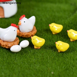 [wangxinmy] mini pollo hadas jardín miniaturas gnomos musgo terrarios resina figuritas para decoración del hogar venta caliente
