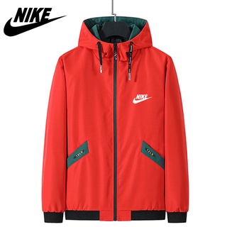 M-4Xl Nike hombres deportes cortavientos moda suelto contraste Color chaqueta con capucha (2)