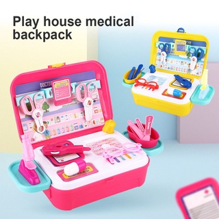 ledaing 16pcs kid pretender juego doctor herramienta médica kit maleta playset juguete educativo