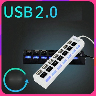 Fk 7 puertos USB 2.0 adaptador multiinterface Hub independiente interruptor indicador de luz (8)