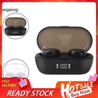 Tang_ S100 Bluetooth-compatible 5.0 Digital Display True Wireless Stereo Mini Headsets Earphones with Charging Box