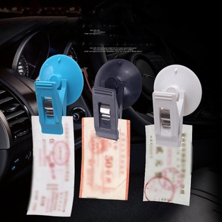 gancho de coche de vidrio ventosa abrazadera facturas negro accesorios de coche clip tarjetas (6)