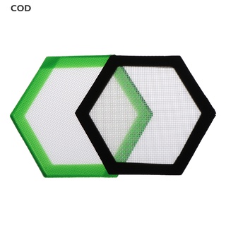 [cod] almohadillas de concentrado hexágono, antiadherente, de fibra de vidrio, silicona caliente (6)