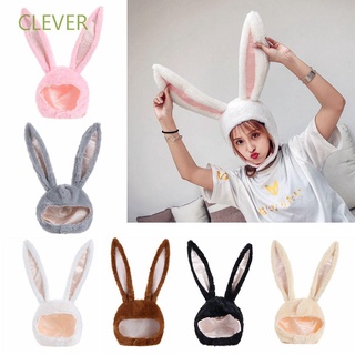 CLEVER Women Girls Bunny Ears Hat Plush Photography Props Rabbit Hat Cute Head Warmer Funny Costume Decorations Holiday Party Favors Hat/Multicolor