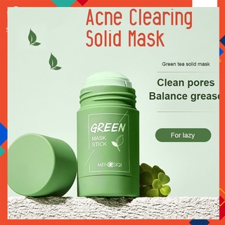 Acne Clearing Solid Mask Green Tea Eggplant Oil Control Cleansing Mask Moisturizing Blackhead And Fine Pores Mud