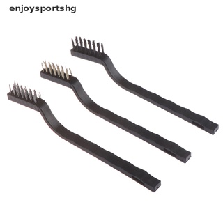 [enjoysportshg] 3 pinceles de acero inoxidable para quitar óxido, juego de alambres de latón, herramientas de limpieza de metal [caliente]