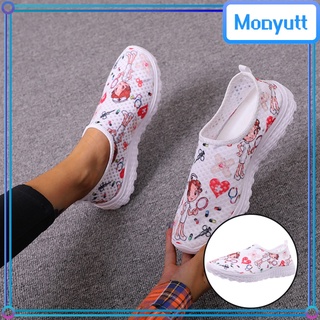 Moayutt zapatos De malla/tenis De malla con dibujo Para enfermera/doctor/halloween