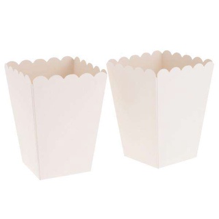 5 cajas de tratamiento de palomitas de maíz blanco puro, bolsas de papel, 12 unidades