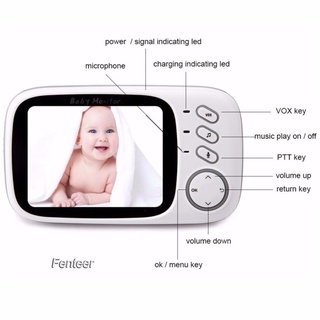 [Fenteer] Monitor de bebé Digital de Color de vídeo/Monitor de temperatura para bebés de dos vías (7)