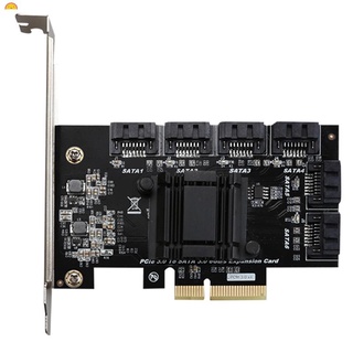 [Hot Sale]PCIE to 6-Port SATA3.0 Hard Drive Expansion Card SATA3.0 Adapter Card Controller Expansion Card