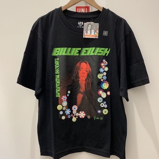 Camiseta Estampada Para Hombre (Billie Eilish series) (Manga Corta) Uniqlo