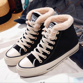 *bg* casual zapatillas de deporte de ocio zapatos de algodón otoño invierno felpa botas de nieve (1)