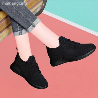 Mujer Casual negro verano zapatos deportivos nuevo vuelo tejido transpirable