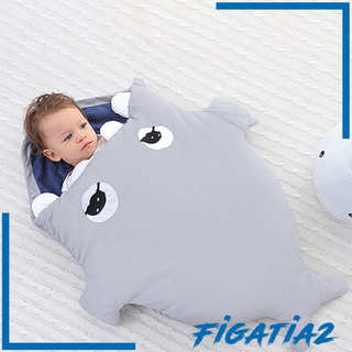 [FIGATIA2] Saco de dormir con forma de tiburón de cartón Universal cálido para niños recién nacidos (1)