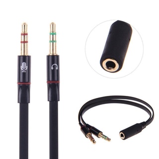 Mm estéreo hembra a 2 auriculares macho micrófono Y divisor Cable adaptador para PC Audio L1T0