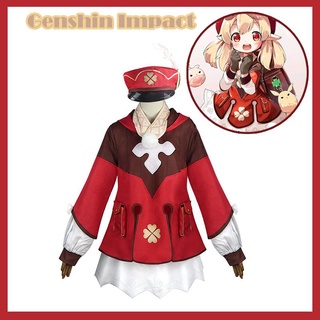 [listo stock]genshin impact klee cosplay traje completo conjunto de fiesta uniforme de halloween ropa de fiesta (4)