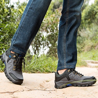 Hombres mujeres zapatos de senderismo al aire libre impermeable zapatos de deporte zapatillas de deporte Kasut Kembara cuero de vacuno resistente al desgaste zapatos dQVU (2)