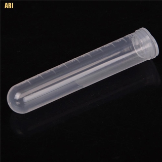 [SDD] 20 piezas de 10 ml de plástico centrífugo laboratorio tubo de prueba Vial recipiente de muestra con tapa (HG)