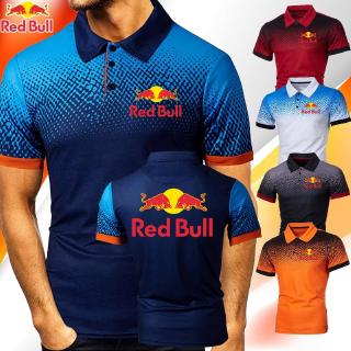 verano 2020 hombres gradiente 3d puntos impresión moda personalidad polo camisetas red bull motocycle equipo carreras camisas slim fit solapa camiseta