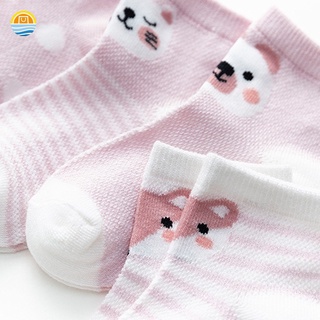 5 unids/set de calcetines de malla para niños de dibujos animados de animales calcetines de malla para niños y niñas en primavera y verano transpirables calcetines JP1