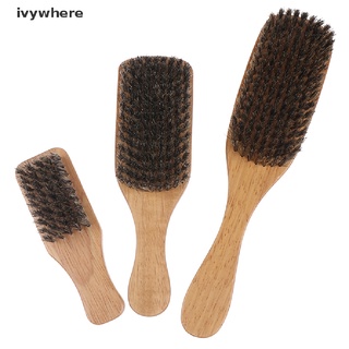 ivywhere 1x cepillo de cerdas de jabalí para hombre, madera, onda rizada, peinado, barba, cepillo de pelo cl (9)