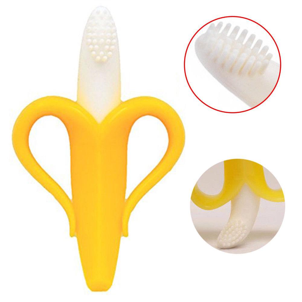 nuevo - cepillo de dientes y mordedor de banana para bebés (7)