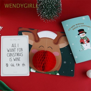 WENDYGIRLL New 3D Fashion Pop-up Greeting Card Heighten The Atmosphere Suit Decorate Variety Christmas