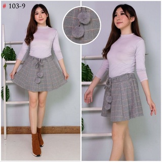 Srta. 1031 gris/falda pantalones importación/SKORT falda estilo coreano