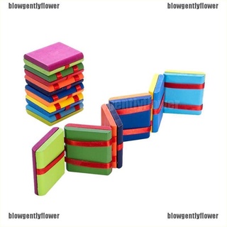 Blowgentlyflower Colorful Flap Wooden Ladder Change Visual Illusion Novelty Decompression Toy BGF