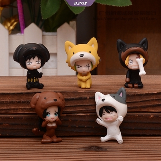 Anime de una pieza Luffy Zoro Sabo Hancock ley cachorro ropa apariencia Mini lindo Gashapon juguete figuras cápsula juguete coleccionable modelo de juguete | BP | (1)