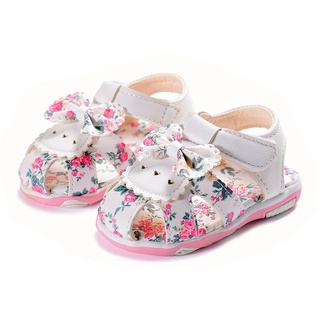 nuevo verano niños zapatos de cuero niño niñas sandalias flor princesa zapatos suave bebé sandalias tamaño 15-25 (1)