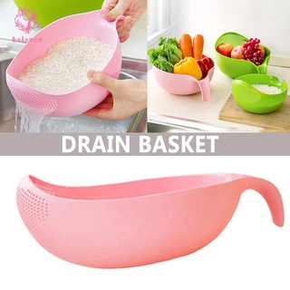 Cuenco de lavado de arroz de cocina con mango de limpieza de alimentos colador de Pasta tamiz cesta de drenaje