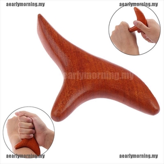 [aearlymorning]masajeador corporal triangular de madera acupuntura therap reflexología re
