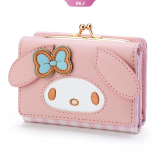 Sanrio Hello Kitty Nuevo Lindo Melody Cara Boca Oro Monedero Plegable Cartera Embrague (3)